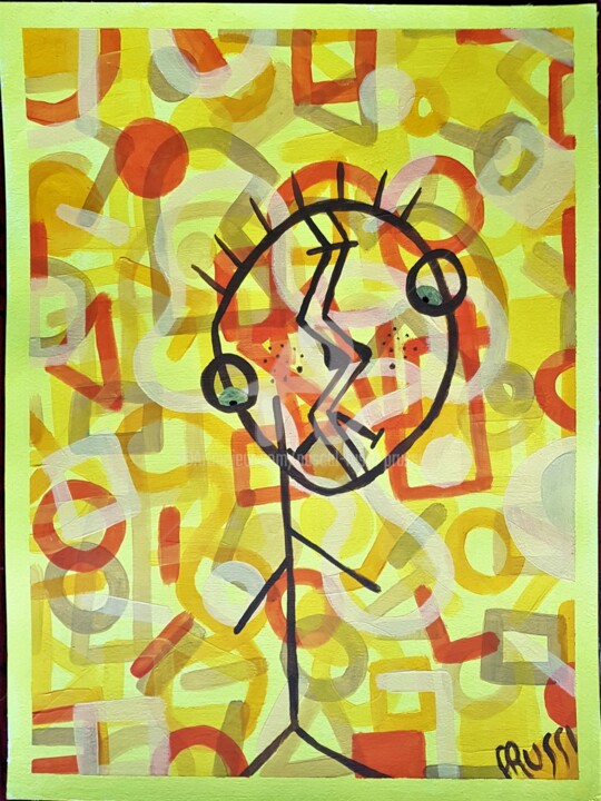 Painting titled "7-Virus 2020 et apr…" by Pascal Russi (PRussi), Original Artwork, Acrylic