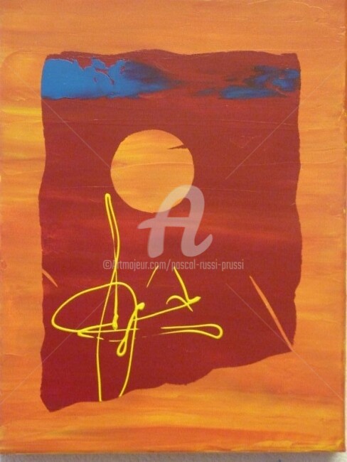 Pintura intitulada "Sur un air de blues" por Pascal Russi (PRussi), Obras de arte originais, Óleo