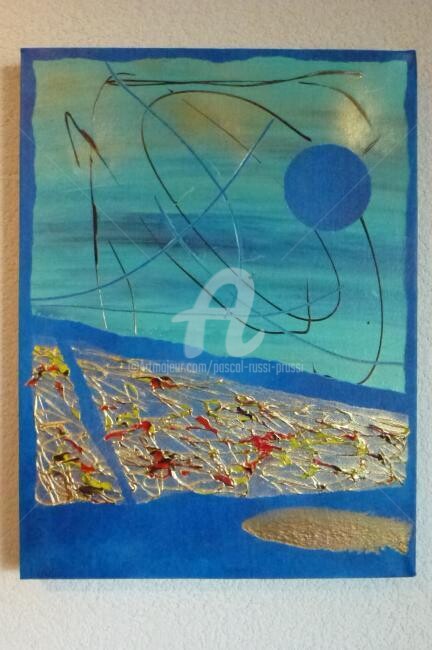 Картина под названием "Jour de pêche" - Pascal Russi (PRussi), Подлинное произведение искусства, Масло