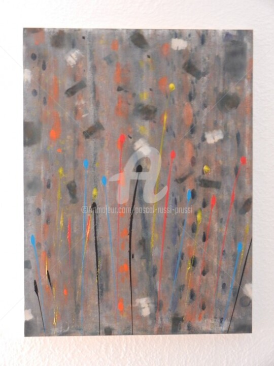 Peinture intitulée "Mes divagations-Sha…" par Pascal Russi (PRussi), Œuvre d'art originale, Huile