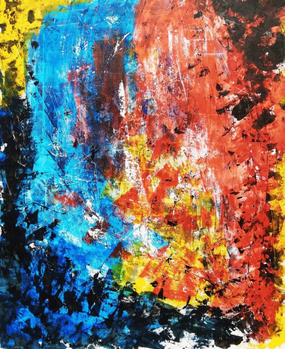 Painting titled "VULCU" by Pascal Walter, Original Art, Acrylic