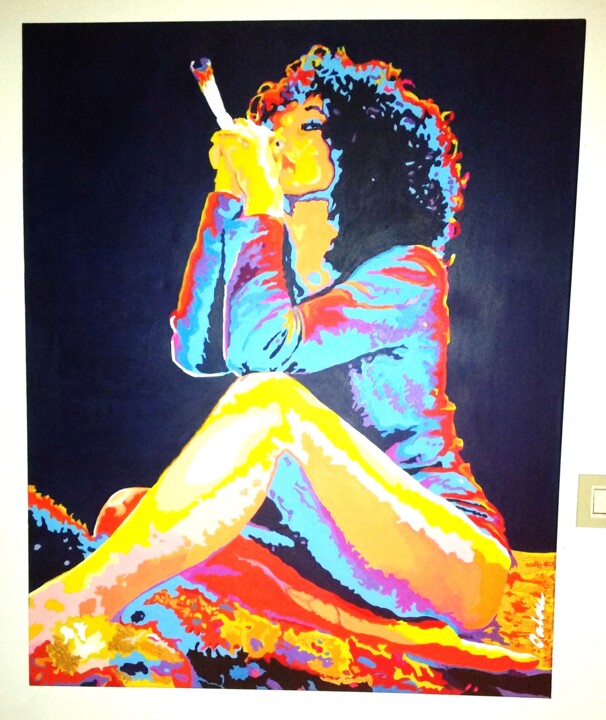 Pintura titulada "Hippie Acrylique" por Pascale Alloncle, Obra de arte original, Acrílico Montado en Bastidor de camilla de…
