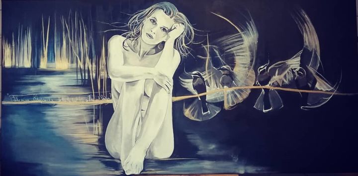 Картина под названием "vibration musicale…" - Pascale Hanneuse, Подлинное произведение искусства, Акрил