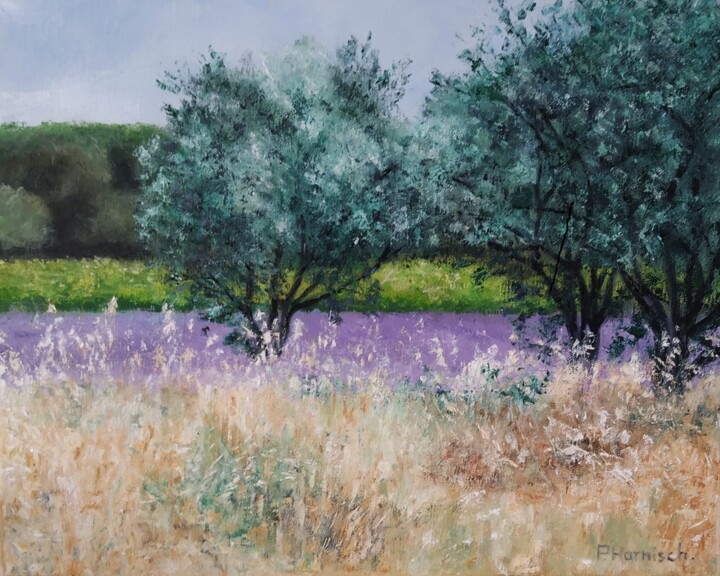 Peinture intitulée "Provence toujours" par Pascale Harnisch, Œuvre d'art originale, Huile