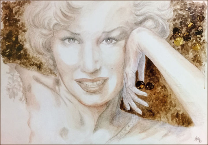 Peinture intitulée "maryline-pl-2013-20…" par Pascale Lafargue, Œuvre d'art originale,