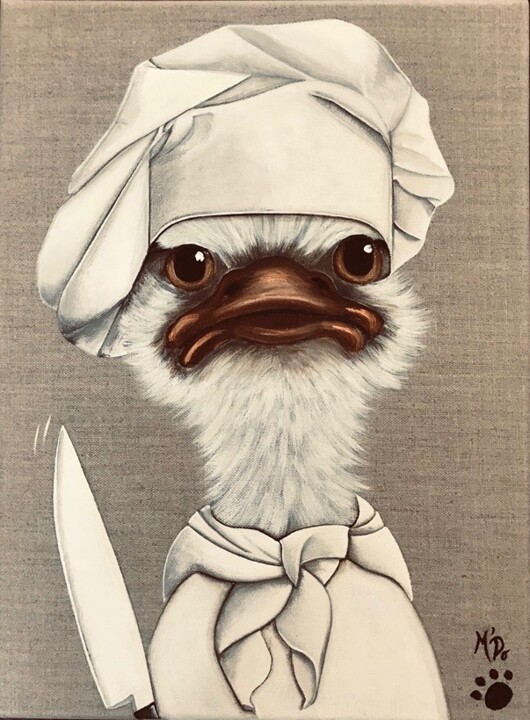Pintura titulada "une crème de chef" por Pascale Pfeiffer, Obra de arte original, Acrílico