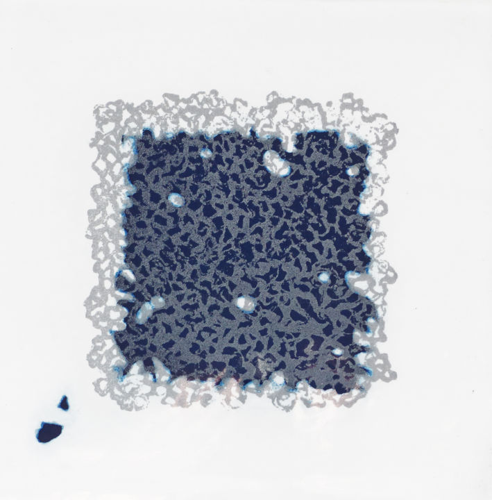 "argent sur bleu de…" başlıklı Baskıresim Pascale Aurignac tarafından, Orijinal sanat, Oyma baskı 