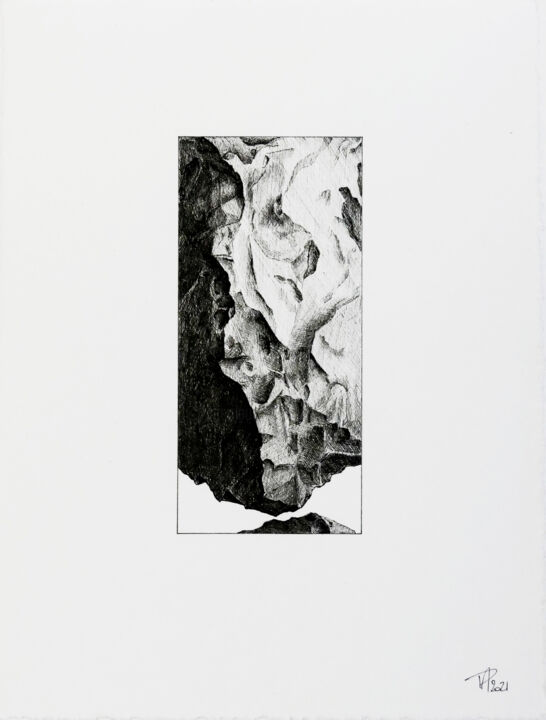 Desenho intitulada "Moisson cailloux 5" por Pascale Aurignac, Obras de arte originais, Tinta