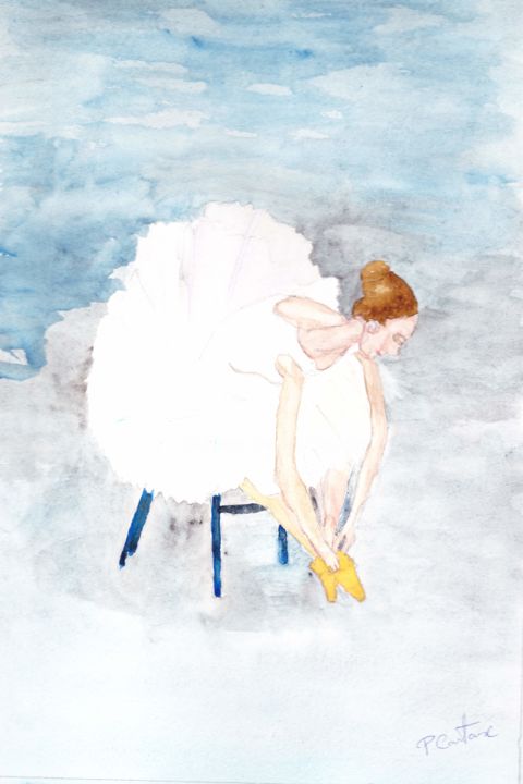 Peinture intitulée "Danseuse" par Pascale Coutoux, Œuvre d'art originale, Aquarelle