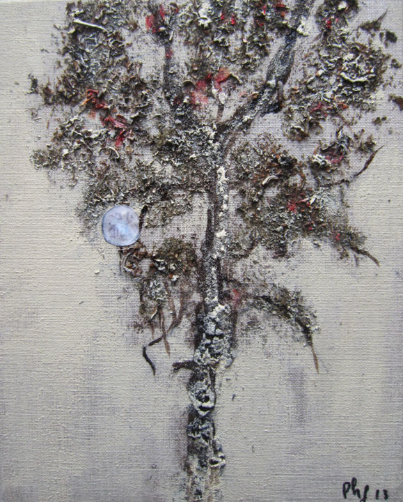 Painting titled "arbres de chine3" by Pascale Garnier, Original Artwork