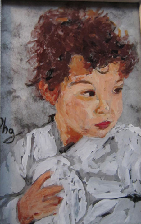 Peinture intitulée "Nathan" par Pascale Garnier, Œuvre d'art originale