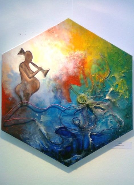 Peinture intitulée "CALYPSO" par Pascal Peter Lautric, Œuvre d'art originale, Huile