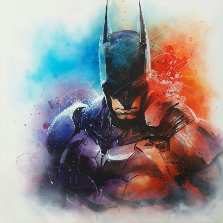 Batman, Pintura por Pascal Merlin | Artmajeur