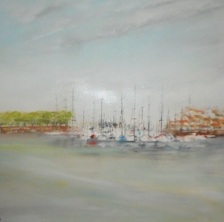 Pintura intitulada "entre st gilles et…" por Pascal Pasro, Obras de arte originais, Óleo