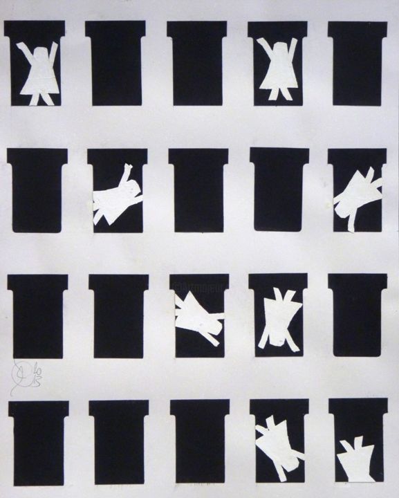Peinture intitulée "COLLAGE II" par Pascal Serreau, Œuvre d'art originale,