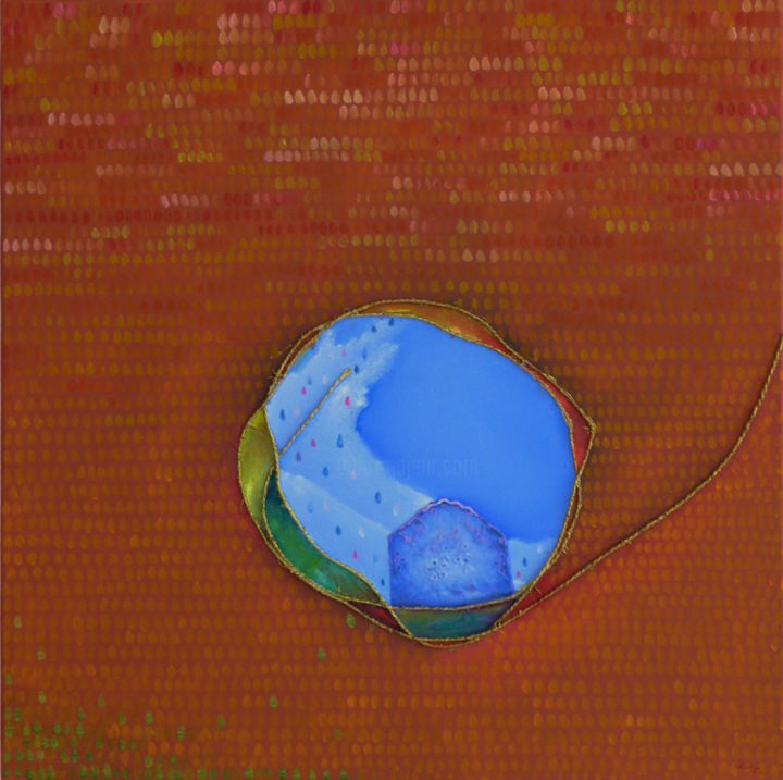 Peinture intitulée "dans l'arbre de plu…" par Pascal Stutz, Œuvre d'art originale, Huile Monté sur Châssis