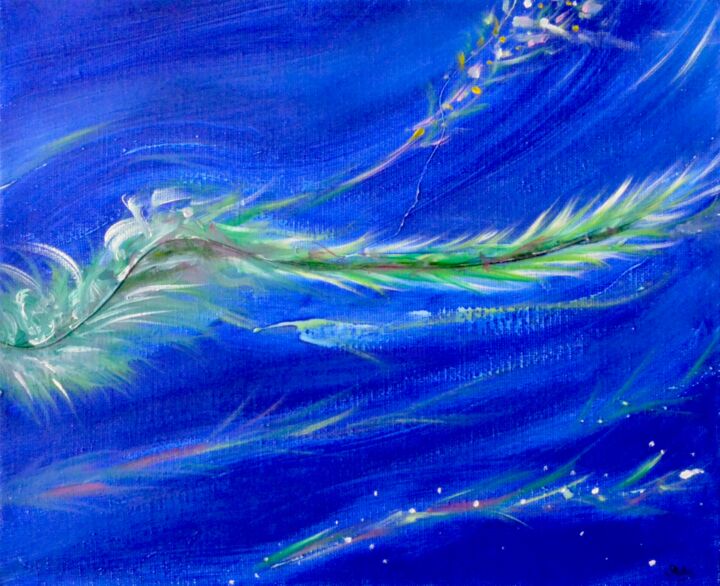 Painting titled "Branches de thym" by Pascal Stutz, Original Art, Oil
