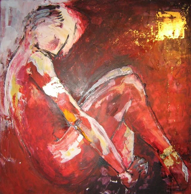 Painting titled "Assise" by Pascal Toublanc "Scual", Original Artwork, Oil