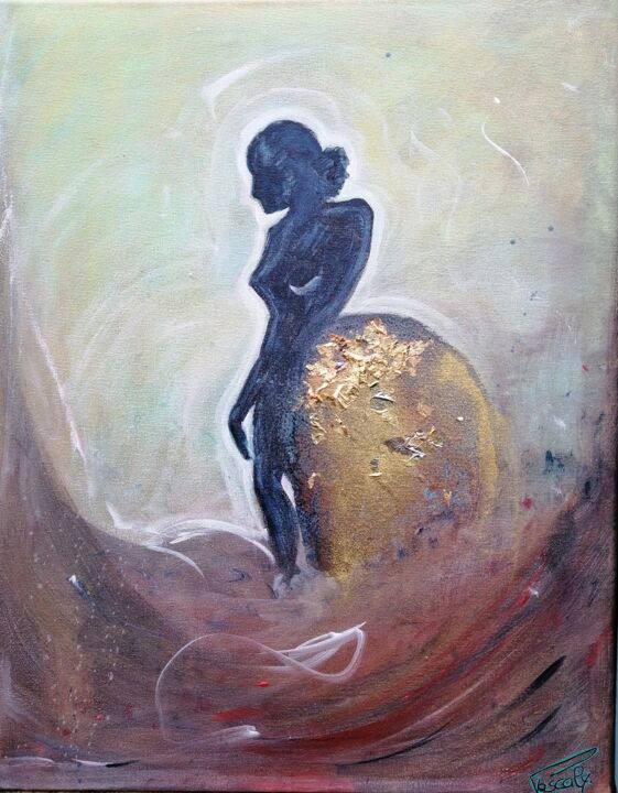 Painting titled "Fais toi confiance" by Pascaly, Original Artwork, Acrylic