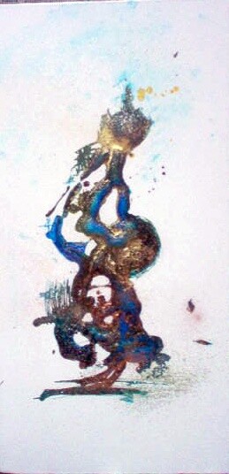 Painting titled "Se tenir debout." by Pascaly, Original Artwork