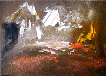 Painting titled "La vallée des Absen…" by Pascaly, Original Artwork, Oil