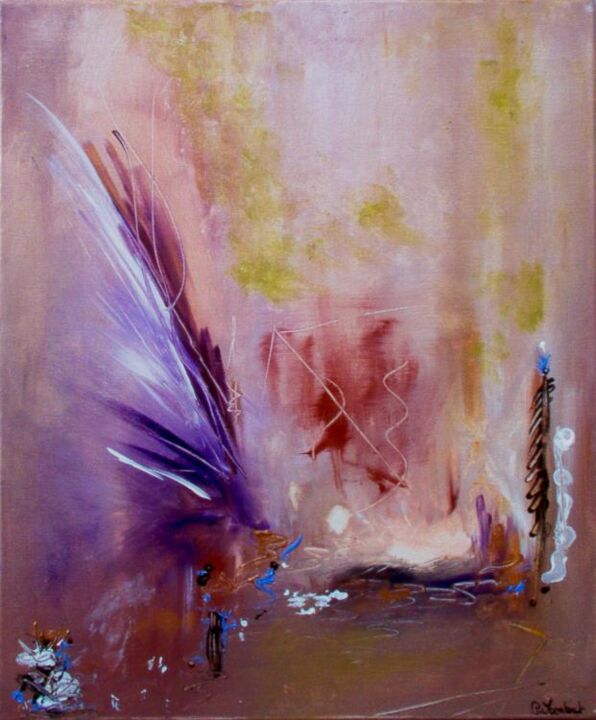 Painting titled "La plume" by Pascaly, Original Artwork
