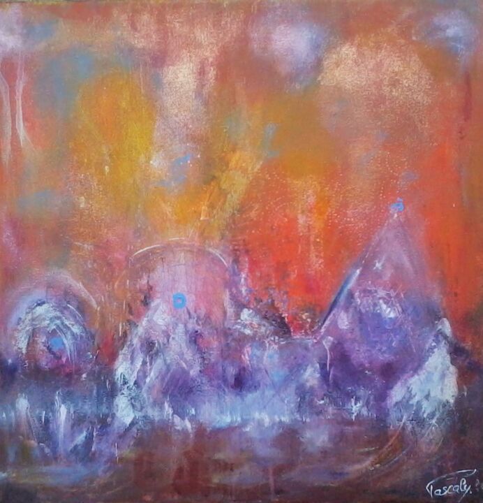 Peinture intitulée "Alignements vibrato…" par Pascaly, Œuvre d'art originale, Acrylique