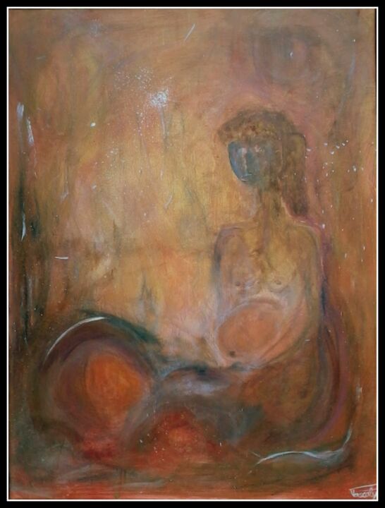 Painting titled "L'incarnation." by Pascaly, Original Artwork, Other