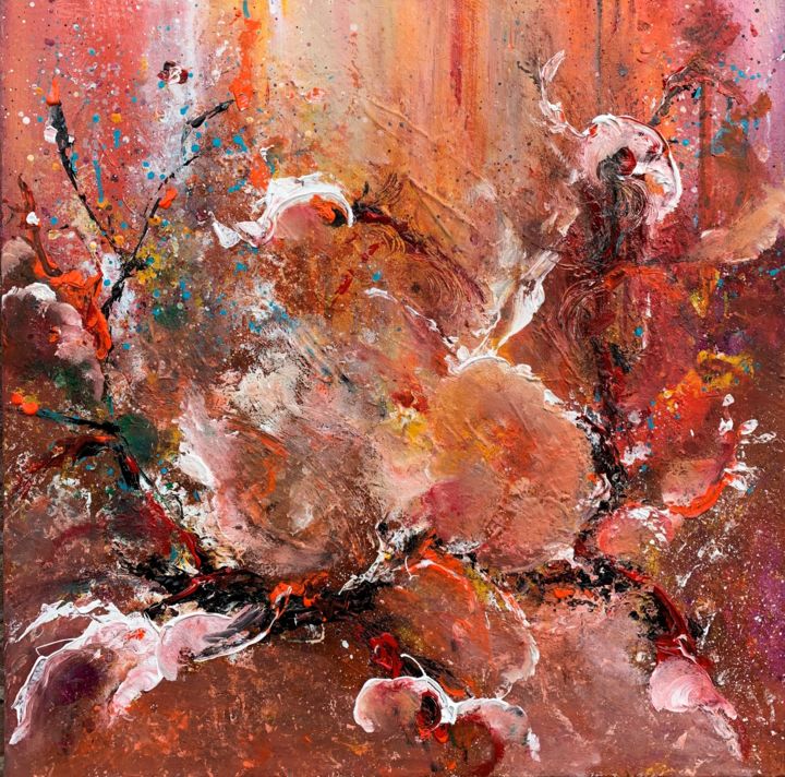 Painting titled "" Spring in my hear…" by Mo Tuncay (Paschamo), Original Artwork, Acrylic