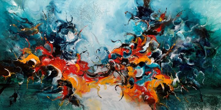 Pintura intitulada ""Personalitys V "" por Mo Tuncay (Paschamo), Obras de arte originais, Acrílico