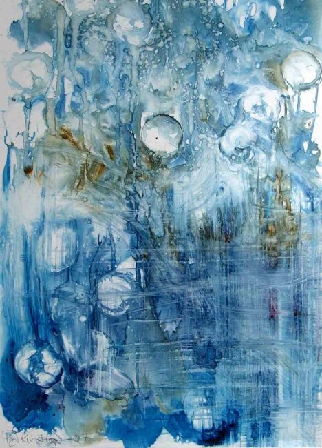 Painting titled "Elements of life 6" by Pasi Kuhalampi, Original Art,