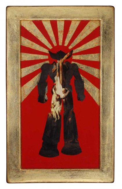 Peinture intitulée "Goldrak, son of man" par Paskal, Œuvre d'art originale, Huile