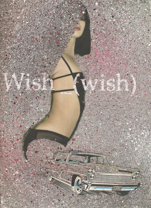Collages intitulée "Wish_(Wish)" par Paskal Damange, Œuvre d'art originale