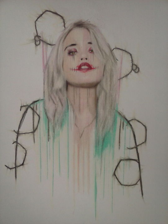 Peinture intitulée "the modern witch" par Artekupa For Instagram, Œuvre d'art originale
