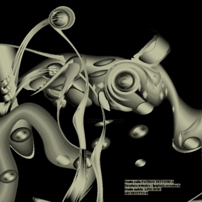 Arte digitale intitolato "Struttura tettonica…" da Pasqualino Ruiu (Lino Ruiu), Opera d'arte originale