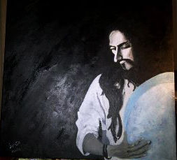 Painting titled "meditation" by Jasmin Jumah, Original Artwork