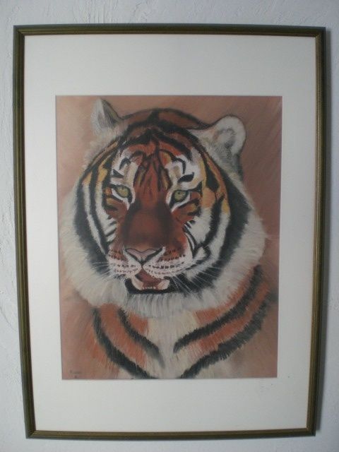 Painting titled "le tigre" by Aline Boero, Original Artwork