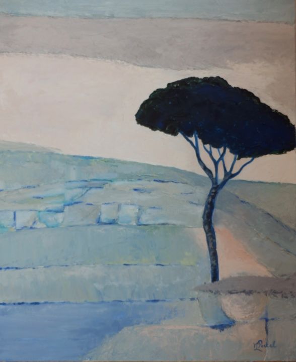 Malerei mit dem Titel "Provence" von Pastel Créations, Original-Kunstwerk, Öl