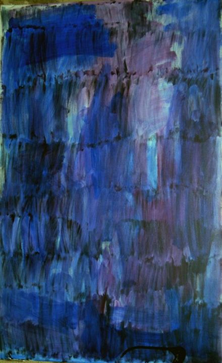 Painting titled "transparence bleue" by Jean Pierre Ducouret, Original Artwork