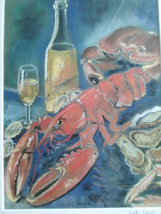 Dessin intitulée "De la mer à la table" par Pastelle42, Œuvre d'art originale, Pastel