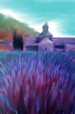 Картина под названием "lavendarfd.jpg" - David, Подлинное произведение искусства