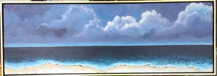 Malarstwo zatytułowany „peaceful beach walk” autorstwa Pam Carlson, Oryginalna praca