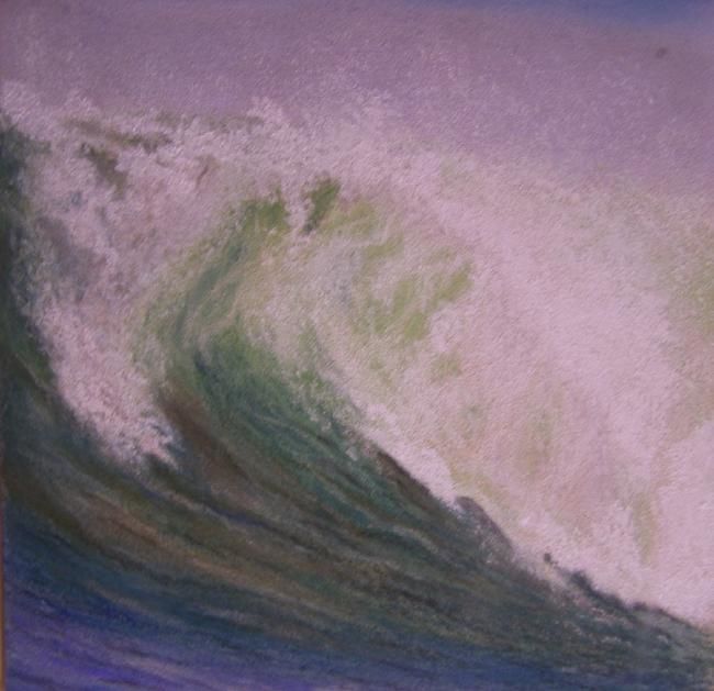 Peinture intitulée "element 1 vagues" par Jacqueline Feutren, Œuvre d'art originale