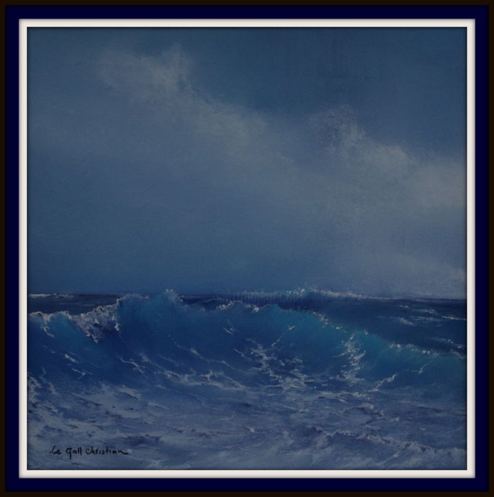 Картина под названием "petite bleue" - Christian Le Gall, Подлинное произведение искусства, Другой