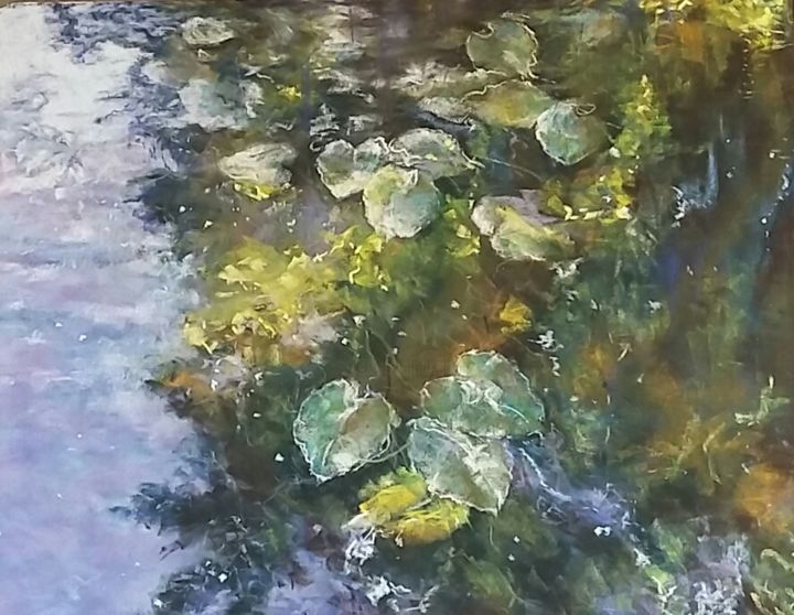 Peinture intitulée "Eldorad'eau" par Mireille Désir Valéry, Œuvre d'art originale, Pastel