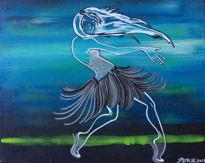 Painting titled "Danseuse" by Pasthete // Salima Woestyn, Original Artwork, Other