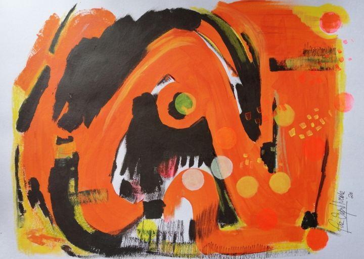 Painting titled "Capitalismo" by Paz Sepulveda, Original Art, Acrylic