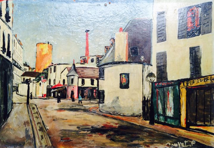 Peinture intitulée "Copie Montmartre Ut…" par Patrick Couvet, Œuvre d'art originale, Gouache