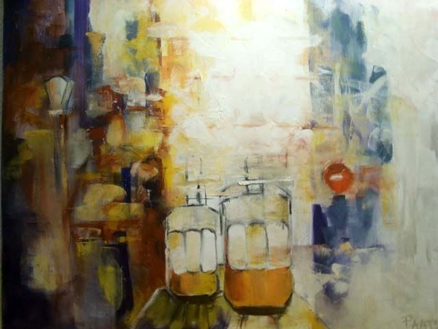 Painting titled "Lisboa" by Patricia Paats, Original Artwork