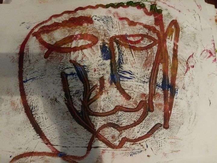 Painting titled "Indigenous Self" by Sam Alberts, Original Art, Oil
